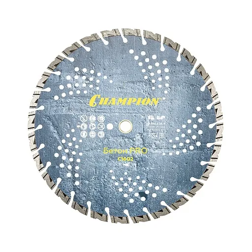 Диск алмазный по бетону Champion Heavyсut Pro 350x25,4x10 мм сегментный сухой рез (C1602)