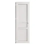 Металлопластиковая дверь VEKA 2050х800 мм алюминиевый порог белая правая глухая