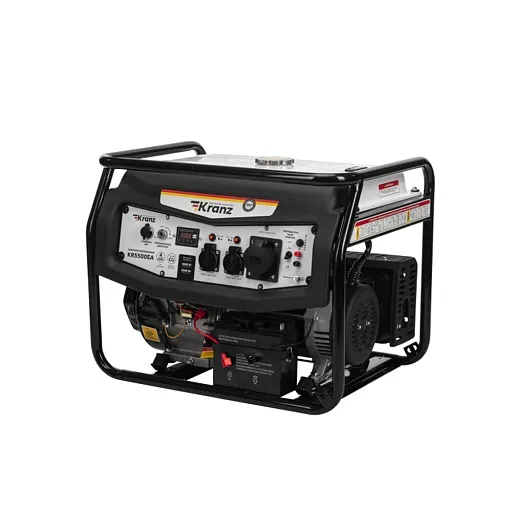 Генератор бензиновый Kranz KR5500EA 5 кВт с электростартером (KR-16-1135) Генератор бензиновый Kranz KR5500EA 5 кВт с электростартером (KR-16-1135)