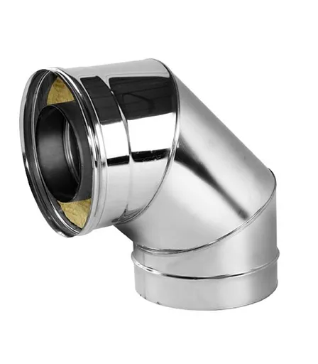 Отвод Вулкан V50R 90° х d120х220 мм с изоляцией AISI 321/304 Отвод Вулкан V50R 90° х d120х220 мм с изоляцией AISI 321/304