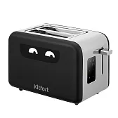 Тостер Kitfort КТ-6497 черный/серый Тостер Kitfort КТ-6497 черный/серый