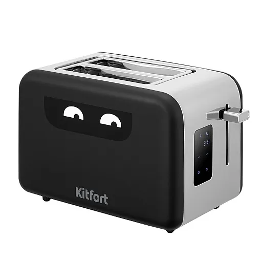 Тостер Kitfort КТ-6497 черный/серый Тостер Kitfort КТ-6497 черный/серый