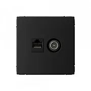 Розетка телевизионная/ компьютерная Systeme Electric ArtGallery встраиваемая карбон TV/ RJ45 (GAL001089) Розетка телевизионная/ компьютерная Systeme Electric ArtGallery встраиваемая карбон TV/ RJ45 (GAL001089)