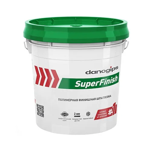 Шпатлевка Danogips SuperFinish универсальная 17 л/28 кг Шпатлевка Danogips SuperFinish универсальная 17 л/28 кг