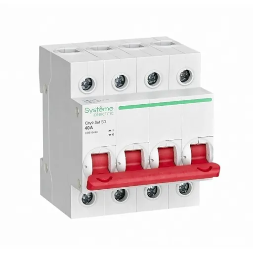 Выключатель нагрузки Systeme Electric City9 Set 4P 40А 400 В на DIN-рейку (C9S16440)