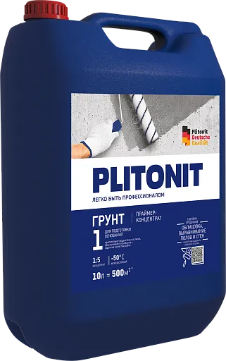 Plitonit Грунт 1 праймер-концентрат 10 л Plitonit Грунт 1 праймер-концентрат 10 л