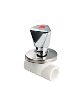 Вентиль полипропиленовый Valtec 20 мм хромированный (VTp.713.0.020) Вентиль полипропиленовый Valtec 20 мм хромированный (VTp.713.0.020)