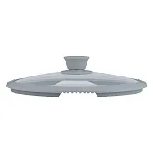 Крышка стеклянная Master House Белла с силиконовым ободом d22 см серая