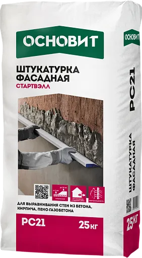 Штукатурка фасадная Основит PC21 Стартвэлл 25 кг Штукатурка фасадная Основит PC21 Стартвэлл 25 кг