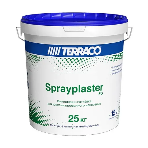 Шпатлевка финишная Terraco Sprayplaster (ведро) 25 кг Шпатлевка финишная Terraco Sprayplaster (ведро) 25 кг
