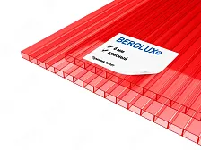 Сотовый поликарбонат BEROLUX 6 мм красный