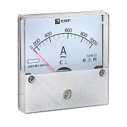 Амперметр аналоговый EKF PROxima AMA-801 80х80 мм IP20 1000 А трансформаторное подключение на 5 модулей (ama-801-1000)