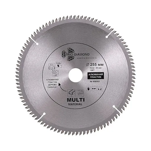 Диск пильный универсальный Trio-Diamond 255х30х2,2 мм 100 зубьев (MM905)