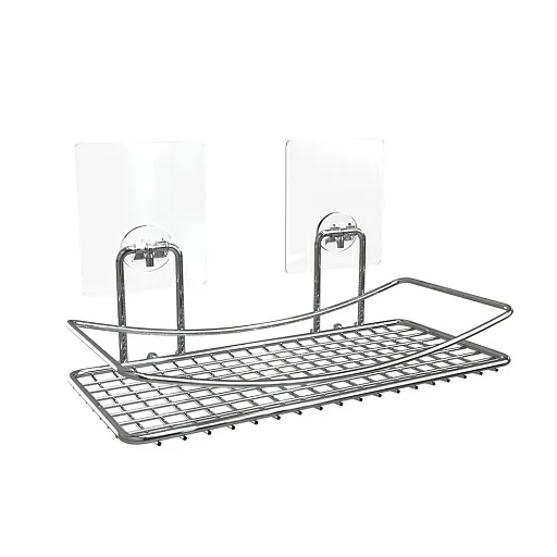 Полка для ванной Kleber Lite 250х145х120 мм металл/силикон хром (KLE-LT032/8563) Полка для ванной Kleber Lite 250х145х120 мм металл/силикон хром (KLE-LT032/8563)