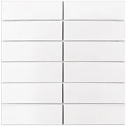 Мозаика Starmosaic Brick & Metro белая керамическая 300х300х6 мм матовая Мозаика Starmosaic Brick & Metro белая керамическая 300х300х6 мм матовая