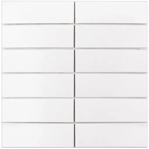 Мозаика Starmosaic Brick & Metro белая керамическая 300х300х6 мм матовая Мозаика Starmosaic Brick & Metro белая керамическая 300х300х6 мм матовая