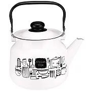 Чайник эмалированный Магнитогорская эмаль Kitchen 3,5 л белый Чайник эмалированный Магнитогорская эмаль Kitchen 3,5 л белый