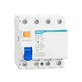 УЗО Chint NXL-63 АХ (R) 40А 3P+N тип AC 30 мА 6 кА (400238)