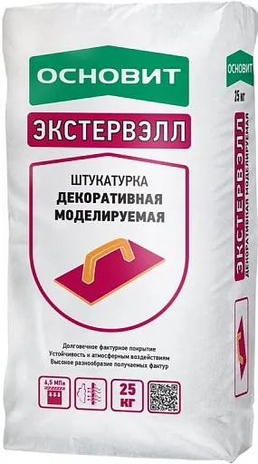 Штукатурка декоративная Основит Экстервэлл моделируемая 25 кг