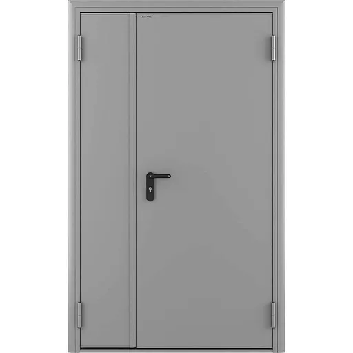 Дверь противопожарная двухстворчатая DoorHan ДП-2-EI-60 глухая правая серый RAL 7035 1250х2050 мм