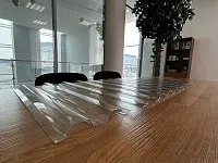 Профилированный поликарбонат C-21 SUNNEX 0,8 мм прозрачный 2x1,05 м (2,1 м2)