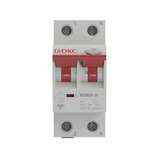 Автомат дифференциальный DKC Yon Max 25А 1P+N тип A 100 мА 6 кА (MDR63N-1N3C25-A)