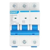 Автоматический выключатель модульный Chint NXB-63S 3P 63А тип C 4,5 кА 400 В (296833 Chint) Автоматический выключатель модульный Chint NXB-63S 3P 63А тип C 4,5 кА 400 В (296833 Chint)
