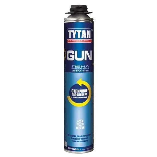 Пена монтажная Tytan GUN профессиональная зимняя 750 мл Пена монтажная Tytan GUN профессиональная зимняя 750 мл