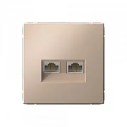 Розетка компьютерная Systeme Electric ArtGallery встраиваемая песочная 2хRJ45 (GAL001288) Розетка компьютерная Systeme Electric ArtGallery встраиваемая песочная 2хRJ45 (GAL001288)