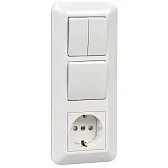 Блок выключатель и розетка Systeme Electric Blanca трехклавишный встраиваемый белый (BK2VR-008A-BI) Блок выключатель и розетка Systeme Electric Blanca трехклавишный встраиваемый белый (BK2VR-008A-BI)