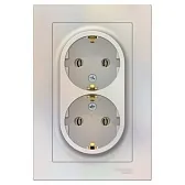 Розетка двойная Systeme Electric AtlasDesign встраиваемая жемчуг с заземлением (ATN000424) Розетка двойная Systeme Electric AtlasDesign встраиваемая жемчуг с заземлением (ATN000424)