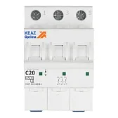 Автоматический выключатель модульный КЭАЗ OptiDin BM63 3P 20А тип C 4,5 кА 230/400 В (326813) Автоматический выключатель модульный КЭАЗ OptiDin BM63 3P 20А тип C 4,5 кА 230/400 В (326813)