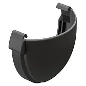 Заглушка желоба Docke Lux пластиковая d140 мм графитовый серый RAL 7024 Заглушка желоба Docke Lux пластиковая d140 мм графитовый серый RAL 7024
