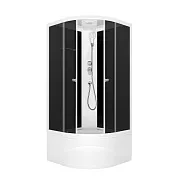 Душевая кабина Domani-Spa Delight Slim 90х90х218 см стекло тонированное 4 мм с высоким поддоном полукруг Душевая кабина Domani-Spa Delight Slim 90х90х218 см стекло тонированное 4 мм с высоким поддоном полукруг
