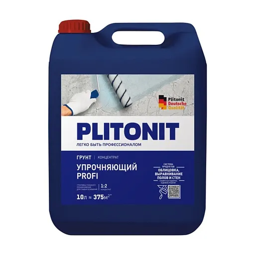Грунт Plitonit Profi упрочняющий 10 л концентрат 1:2 Грунт Plitonit Profi упрочняющий 10 л концентрат 1:2
