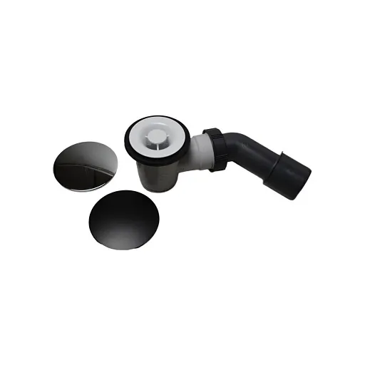 Сифон для душевого поддона Wirquin Black Touch 1 1/2х40 мм проточный с выпуском d50 мм с соединением 40/50 мм (30724776)