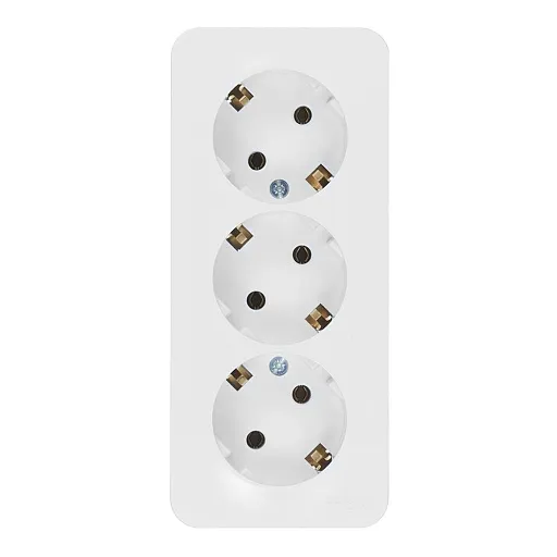 Розетка тройная Systeme Electric Blanca накладная белая с заземлением (BLNRA010311) Розетка тройная Systeme Electric Blanca накладная белая с заземлением (BLNRA010311)