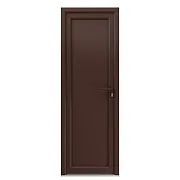 Металлопластиковая дверь VEKA 2050х700 мм алюминиевый порог коричневая правая глухая
