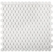 Мозаика Starmosaic Penny Round белая керамическая 315х309х6 мм матовая antislip Мозаика Starmosaic Penny Round белая керамическая 315х309х6 мм матовая antislip