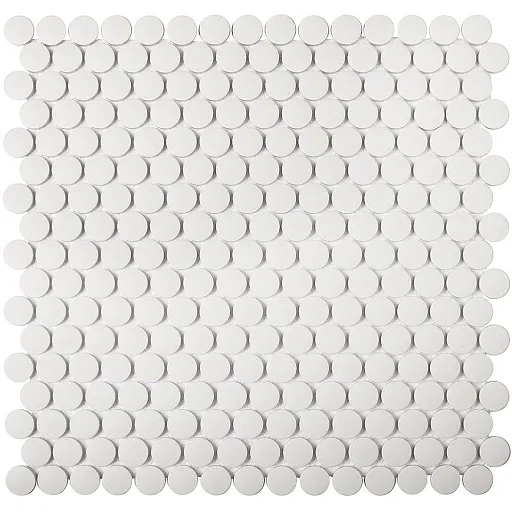 Мозаика Starmosaic Penny Round белая керамическая 315х309х6 мм матовая antislip