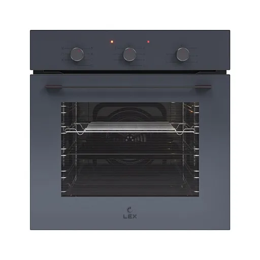 Духовой шкаф электрический встраиваемый Lex EDM 075 GR 595 мм серый