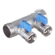 Коллектор Henco 1 ВР(г) х 2 выхода 3/4 НР(ш) ЕК х 1 НР(ш) с шаровыми кранами (VB060502-BLAUW) Коллектор Henco 1 ВР(г) х 2 выхода 3/4 НР(ш) ЕК х 1 НР(ш) с шаровыми кранами (VB060502-BLAUW)