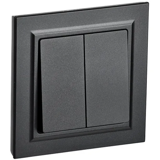 Выключатель IEK Brite ВСР10-2-0-БрЧ двухклавишный встраиваемый черный (BR-V20-0-10-K02-F) Выключатель IEK Brite ВСР10-2-0-БрЧ двухклавишный встраиваемый черный (BR-V20-0-10-K02-F)