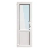 Металлопластиковая дверь VEKA 2050х900 мм алюминиевый порог белая левая стеклопакет Металлопластиковая дверь VEKA 2050х900 мм алюминиевый порог белая левая стеклопакет