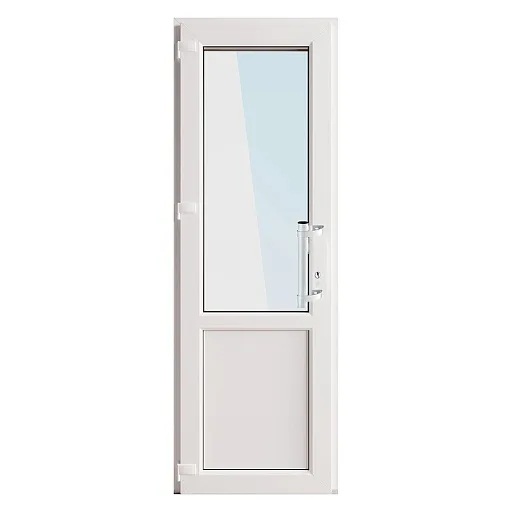 Металлопластиковая дверь VEKA 2050х900 мм алюминиевый порог белая левая стеклопакет Металлопластиковая дверь VEKA 2050х900 мм алюминиевый порог белая левая стеклопакет