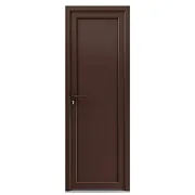 Металлопластиковая дверь VEKA 2050х700 мм алюминиевый порог коричневая левая глухая