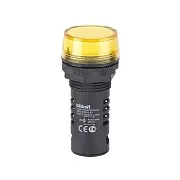 Лампа сигнальная Dekraft ЛK-22 220 В IP54 пластиковая желтая (25120DEK)