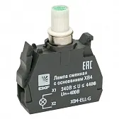 Лампа сменная EKF PROxima ХВ4 39х32х10 мм 400 В IP40 с основанием пластиковая зеленая (XB4-ELL-G)