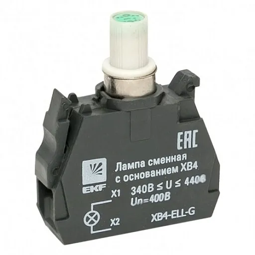 Лампа сменная EKF PROxima ХВ4 39х32х10 мм 400 В IP40 с основанием пластиковая зеленая (XB4-ELL-G) Лампа сменная EKF PROxima ХВ4 39х32х10 мм 400 В IP40 с основанием пластиковая зеленая (XB4-ELL-G)