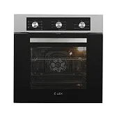 Духовой шкаф электрический встраиваемый Lex EDM 073 IX 595 мм серый